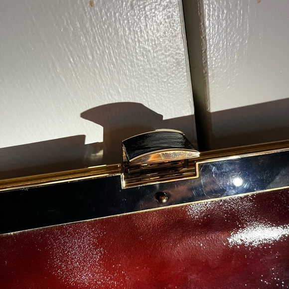 Banana Republic reddish brown to black ombré clutch. - Picture 3 of 8